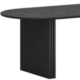 79" Black Solid Wood Double Pedestal Base Oval Dining Table - HomeRoots - Flyclothing LLC