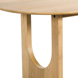 79" Natural Solid Wood Double Pedestal Base Oval Dining Table - HomeRoots - Flyclothing LLC