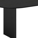 79" Black Solid Wood Double Pedestal Base Oval Dining Table - HomeRoots - Flyclothing LLC