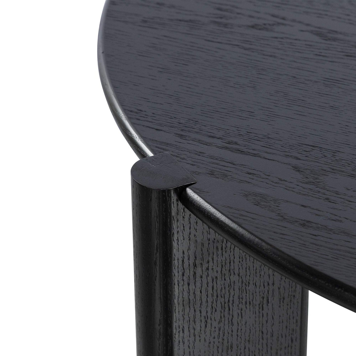 42" Black Solid Wood Three Leg Base Round Top Dining Table - HomeRoots - Flyclothing LLC