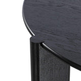 42" Black Solid Wood Three Leg Base Round Top Dining Table - HomeRoots - Flyclothing LLC