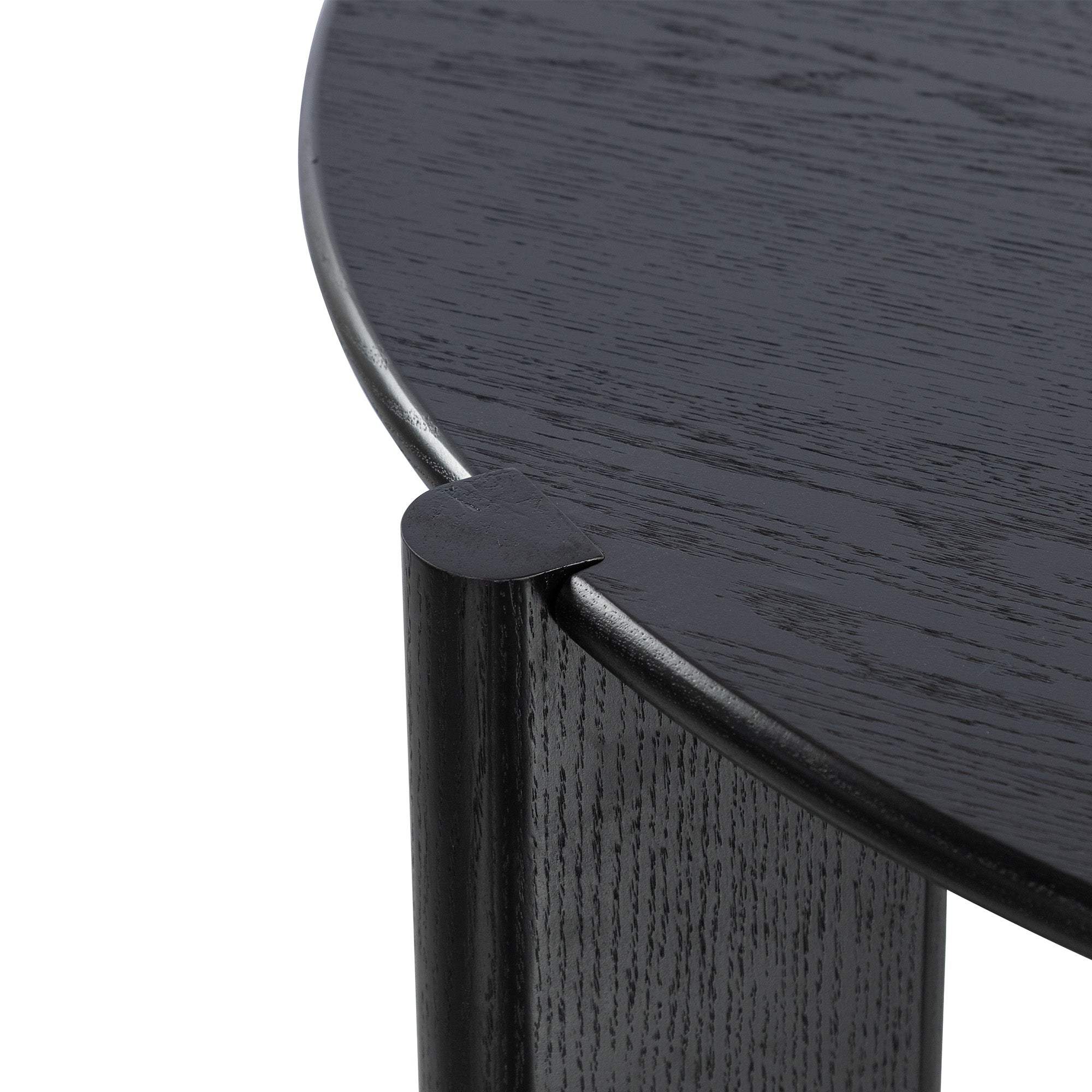 42" Black Solid Wood Three Leg Base Round Top Dining Table - HomeRoots - Flyclothing LLC