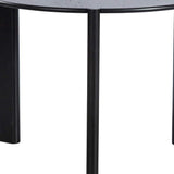 42" Black Solid Wood Three Leg Base Round Top Dining Table - HomeRoots - Flyclothing LLC