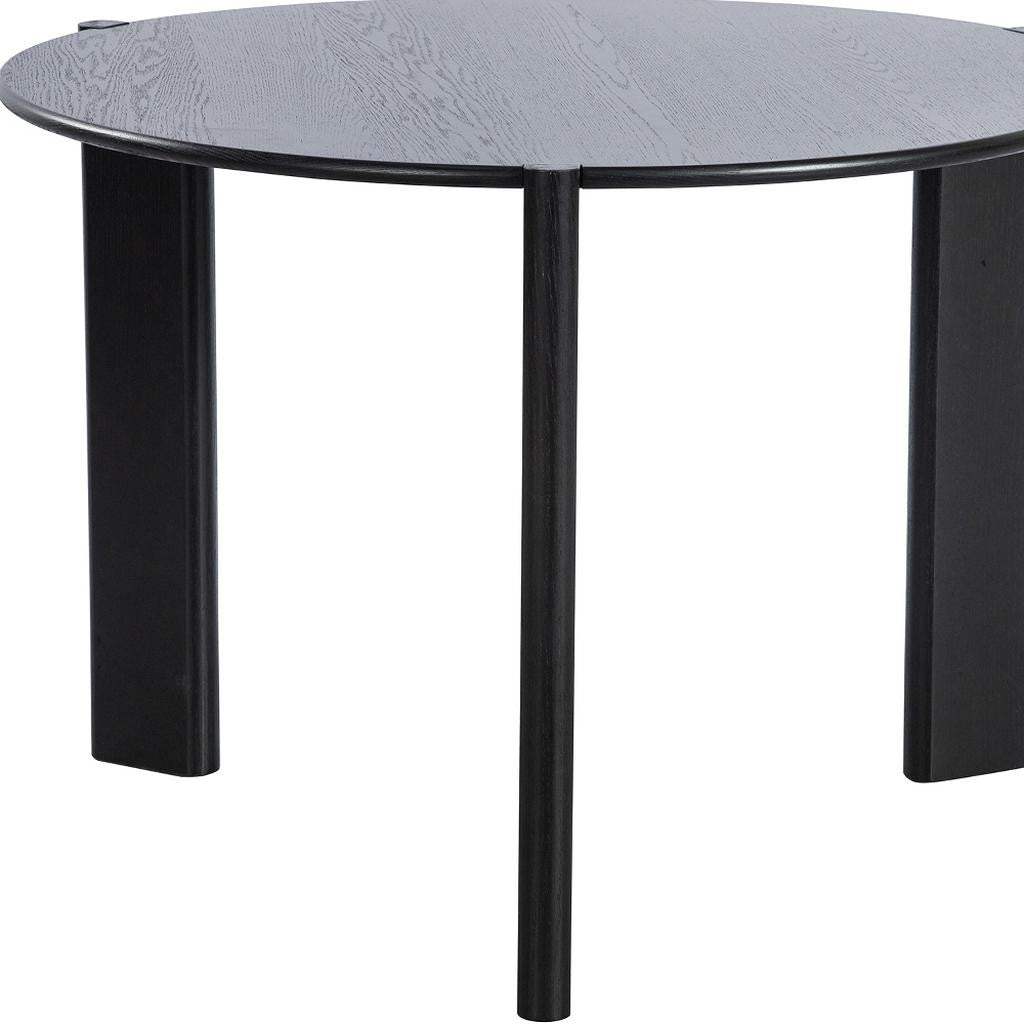 42" Black Solid Wood Three Leg Base Round Top Dining Table - HomeRoots - Flyclothing LLC