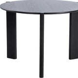42" Black Solid Wood Three Leg Base Round Top Dining Table - HomeRoots - Flyclothing LLC