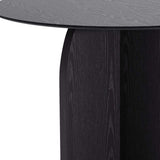 42" Black Solid Wood Pedestal Base Round Top Dining Table - HomeRoots - Flyclothing LLC