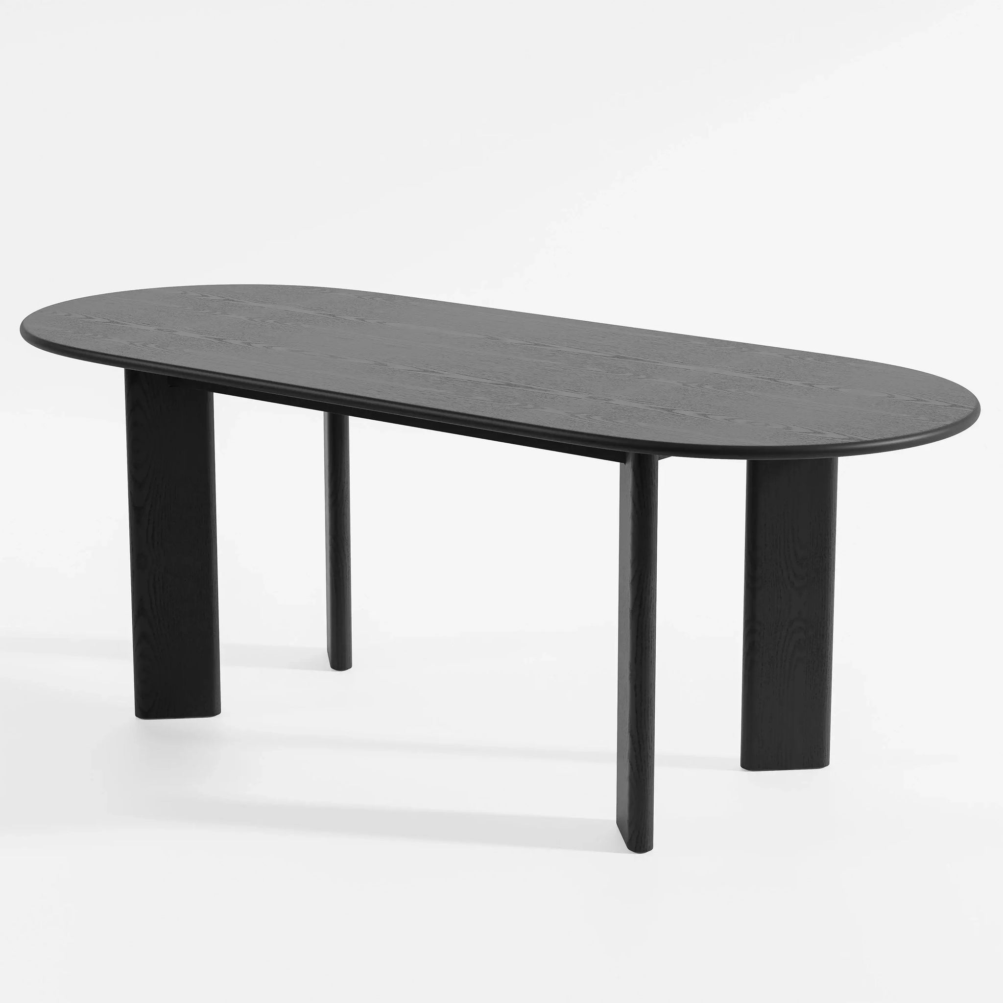 78" Black Solid Wood Oval Dining Table - Homeroots - Flyclothing LLC