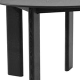 42" Black Solid Wood Round Top Dining Table - Homeroots - Flyclothing LLC
