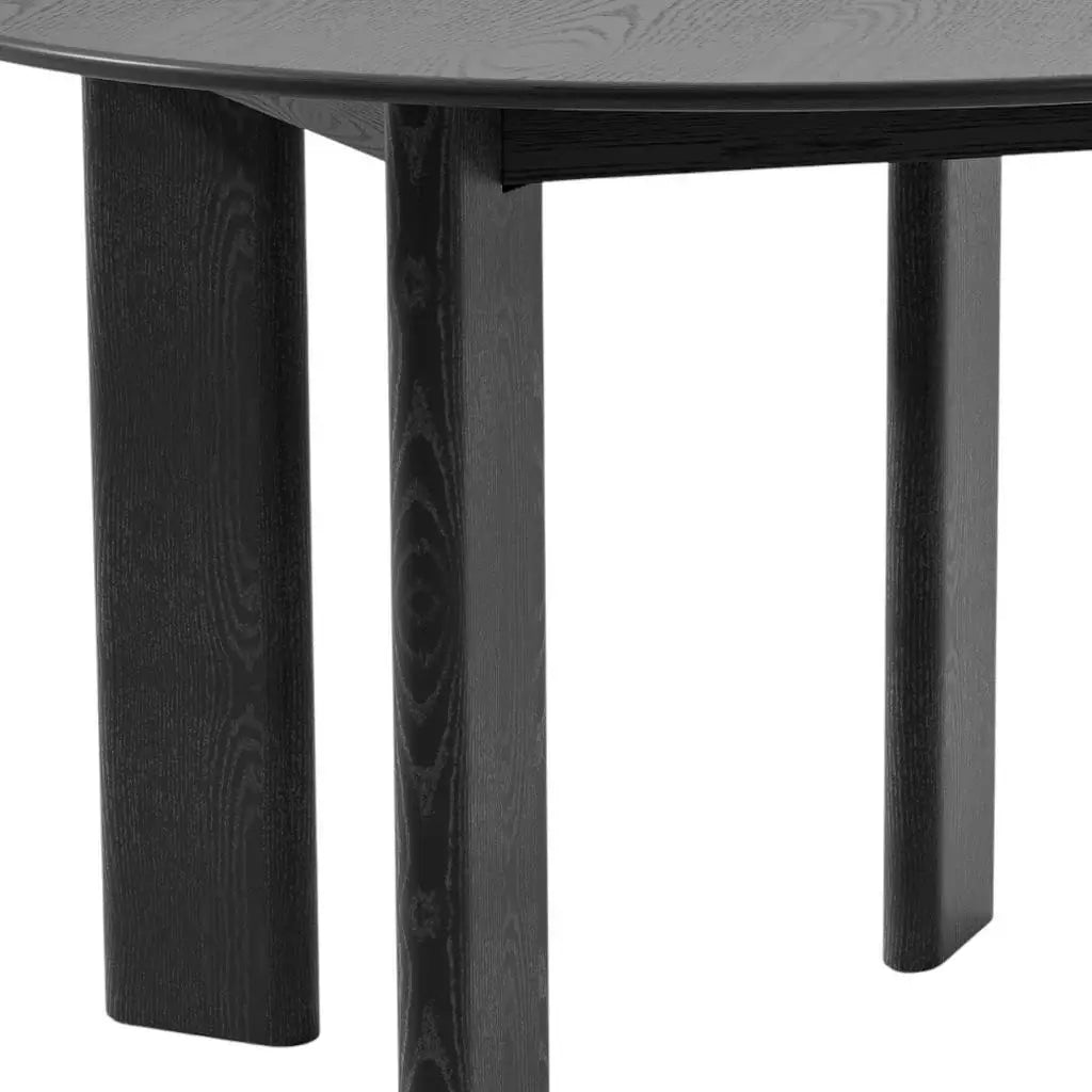 42" Black Solid Wood Round Top Dining Table - Homeroots - Flyclothing LLC