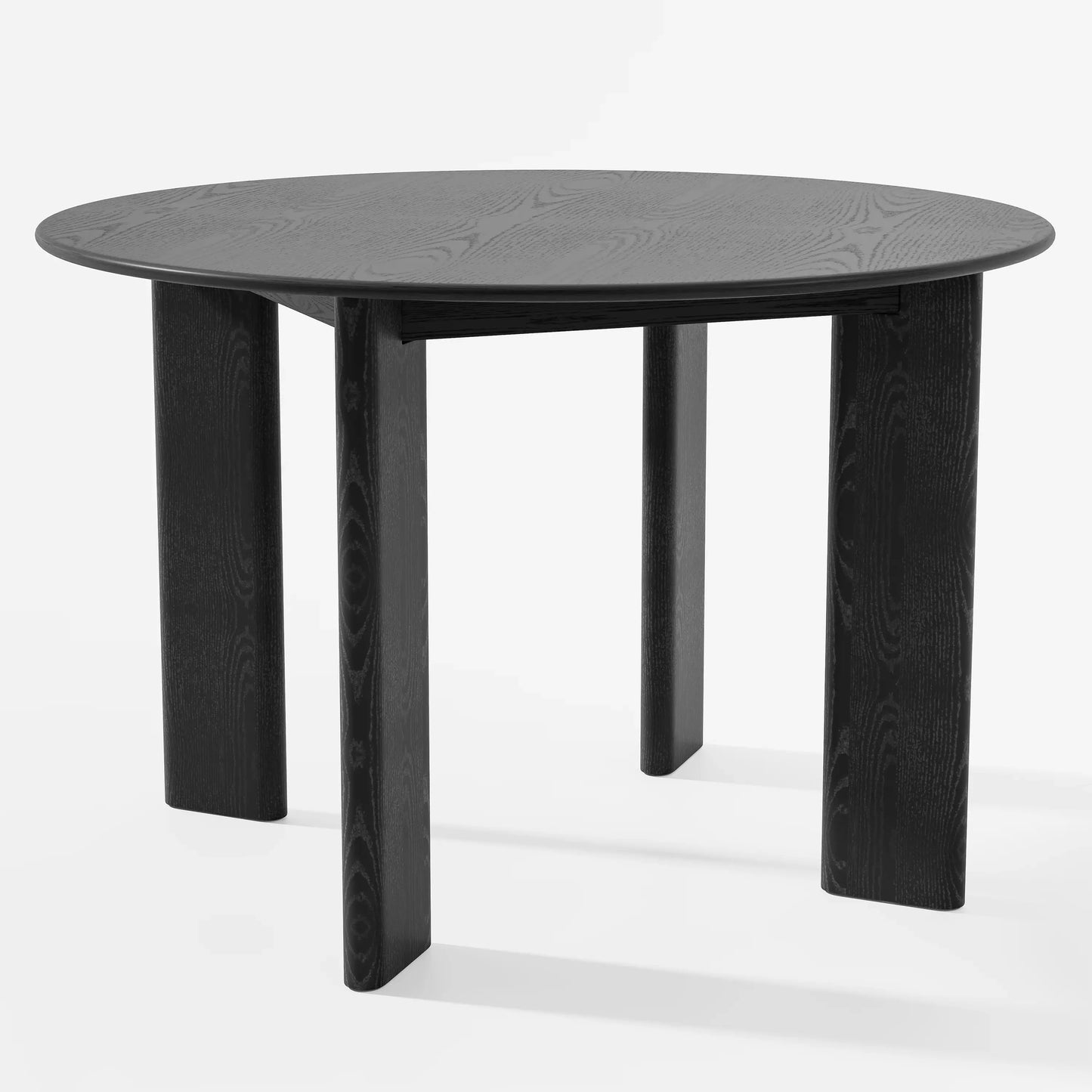 45" Black Solid Wood Round Top Dining Table - Homeroots - Flyclothing LLC