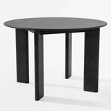 45" Black Solid Wood Round Top Dining Table - Homeroots - Flyclothing LLC