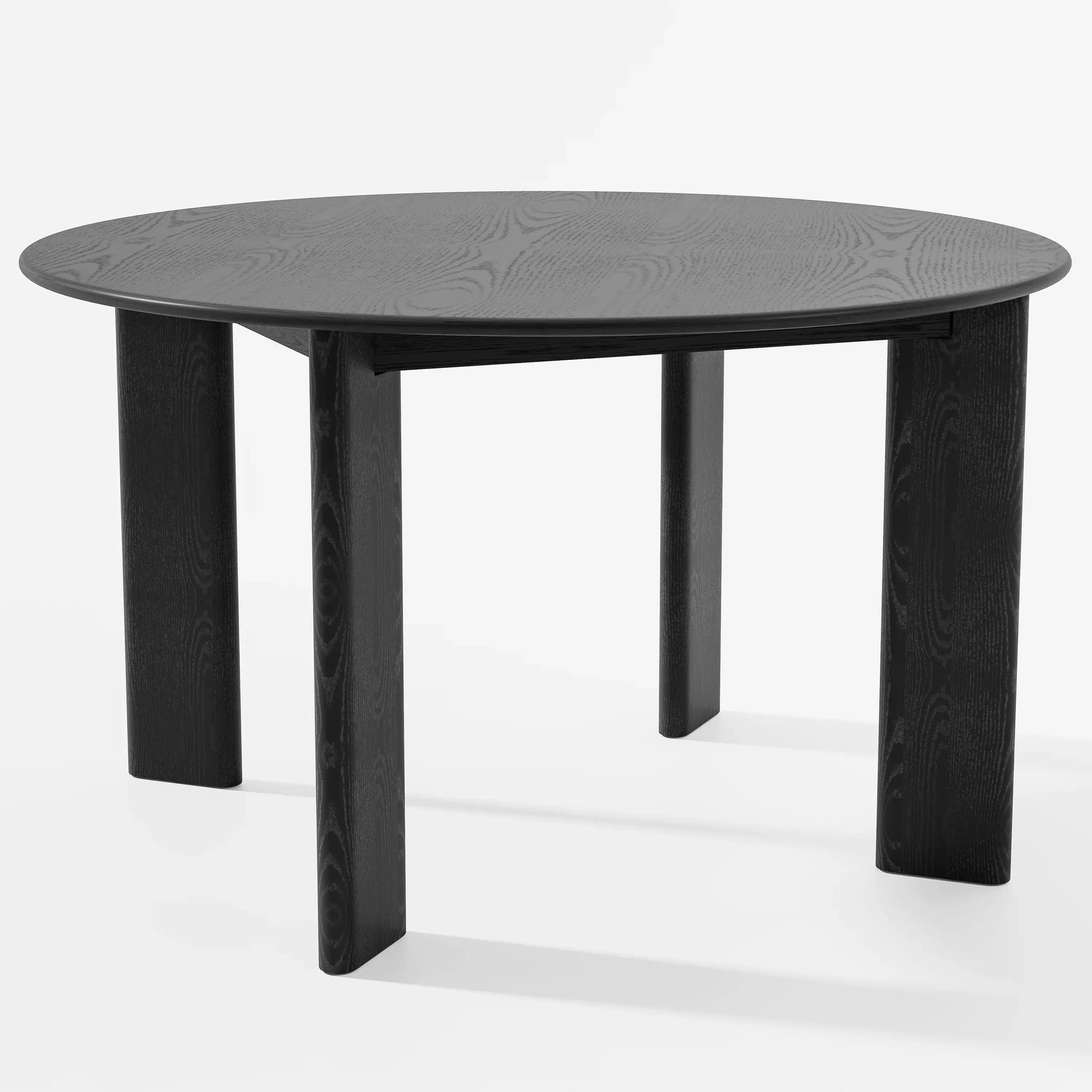 51" Black Solid Wood Round Top Dining Table - Homeroots - Flyclothing LLC