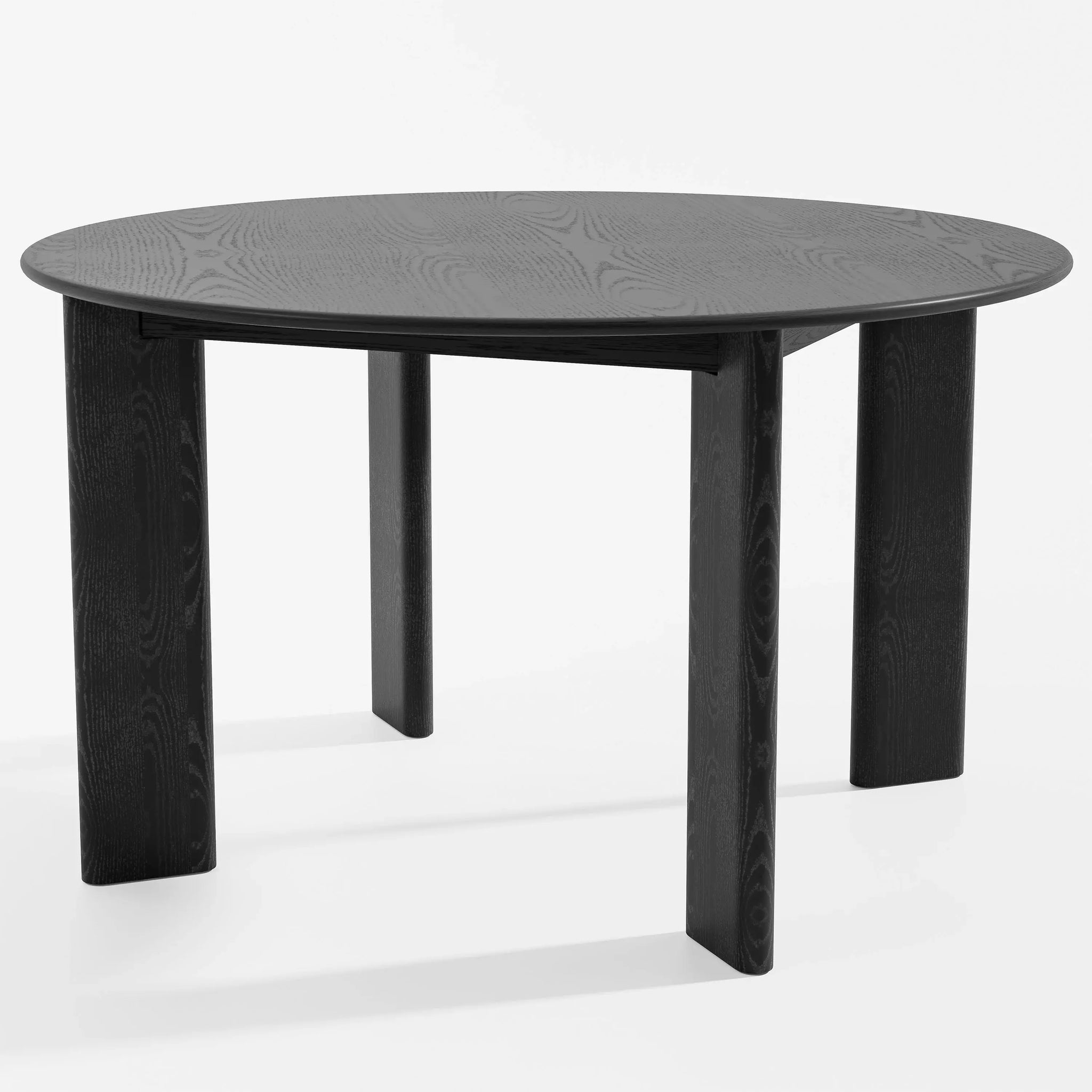 51" Black Solid Wood Round Top Dining Table - Homeroots - Flyclothing LLC