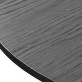 52" Black Solid Wood and Rattan Cross Leg Base Round Top Dining Table - HomeRoots - Flyclothing LLC