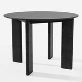 42" Black Solid Wood Round Top Dining Table - HomeRoots - Flyclothing LLC