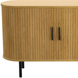 47" Natural Wood Sideboard With Two Sliding Doors - HomeRoots - Flyclothing LLC