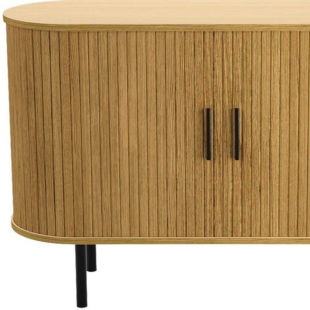47" Natural Wood Sideboard With Two Sliding Doors - HomeRoots - Flyclothing LLC
