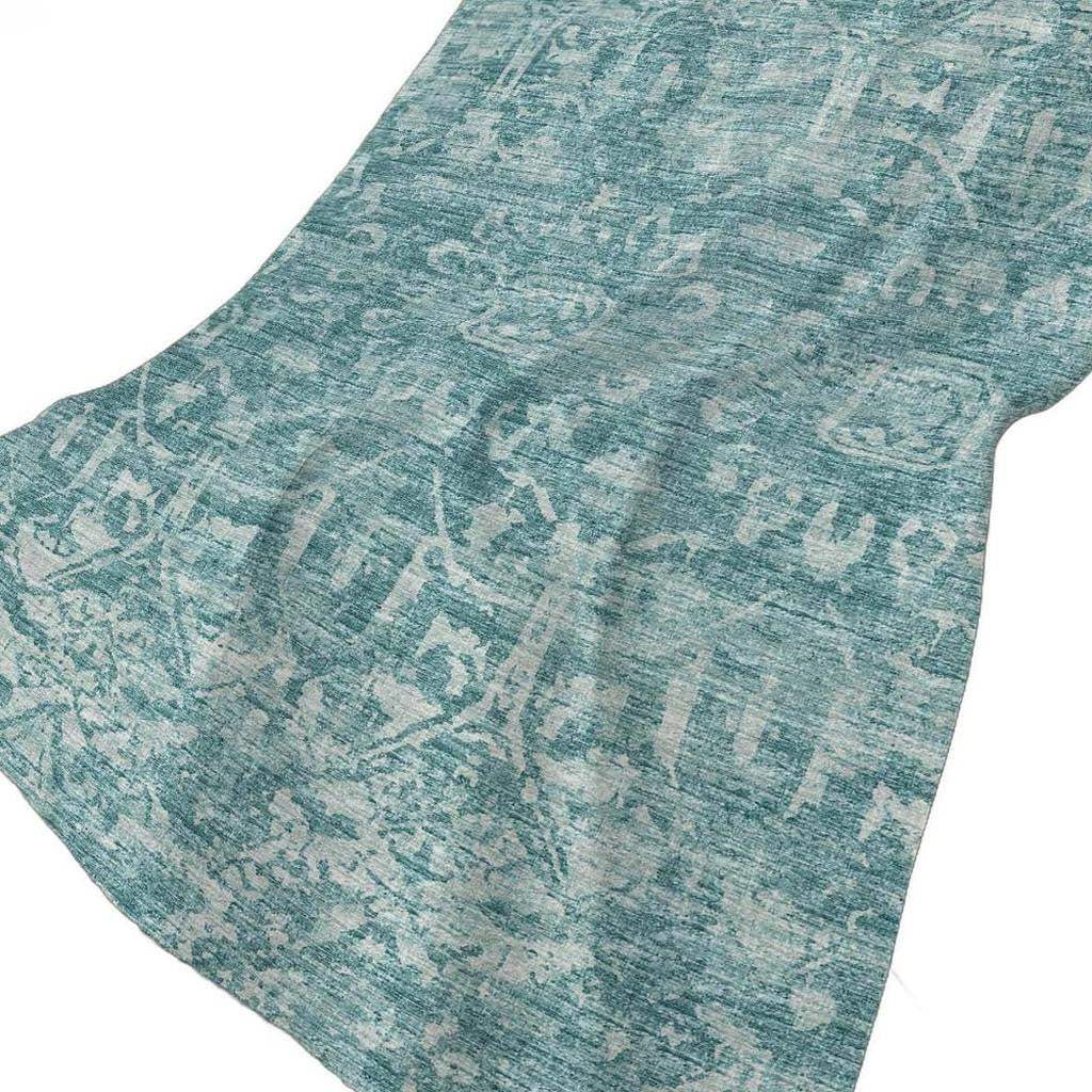 50" X 70" Blue And Ivory Damask Plush Throw Blanket - HomeRoots - Flyclothing LLC