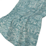 50" X 70" Blue And Ivory Damask Plush Throw Blanket - HomeRoots - Flyclothing LLC