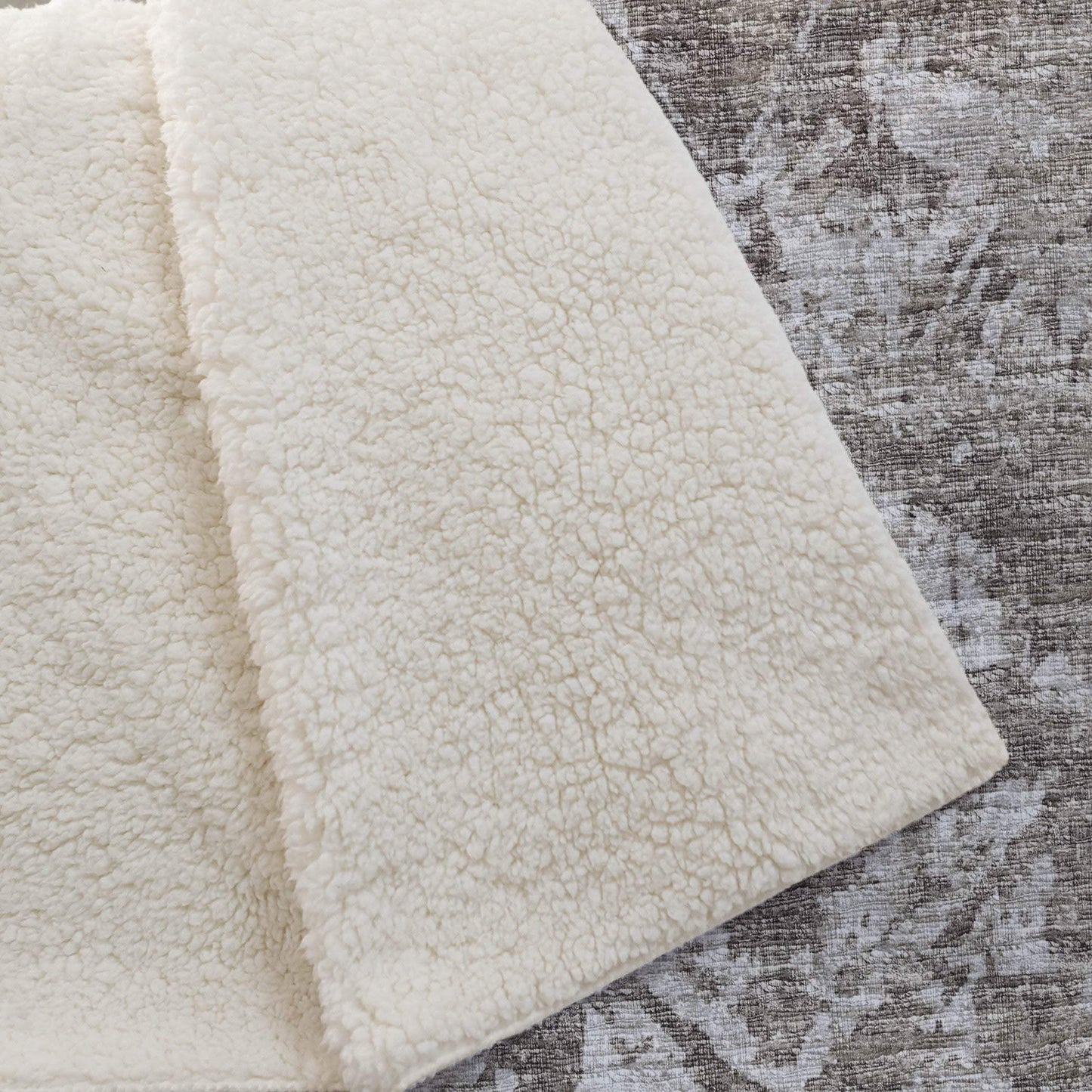 50" X 70" Brown And Beige Damask Polyester Woven Plush Throw Blanket - HomeRoots - Flyclothing LLC