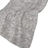 50" X 70" Gray And Ivory Damask Polyester Woven Plush Throw Blanket - HomeRoots - Flyclothing LLC
