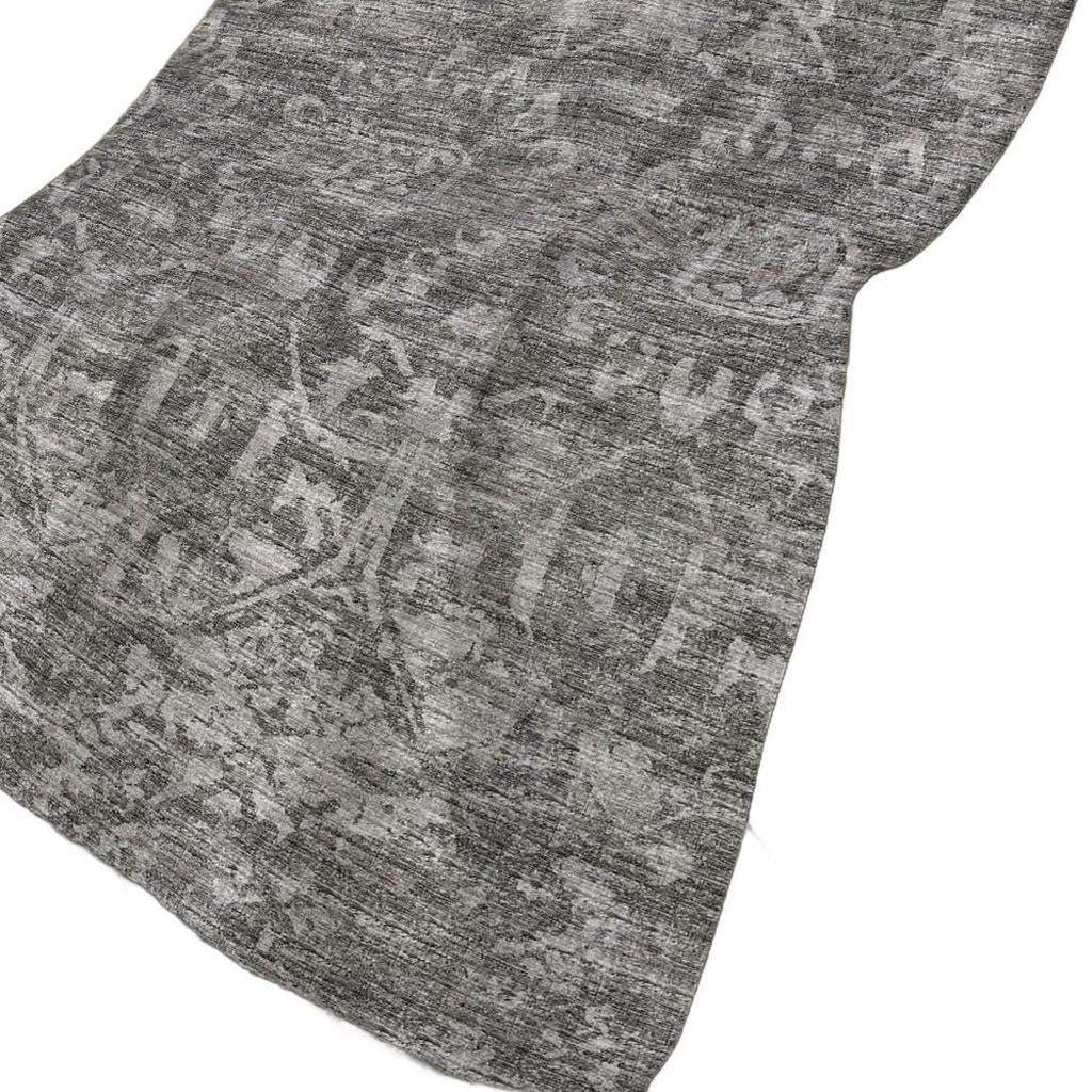 50" X 70" Charcoal And Gray Damask Polyester Woven Plush Throw Blanket - HomeRoots - Flyclothing LLC