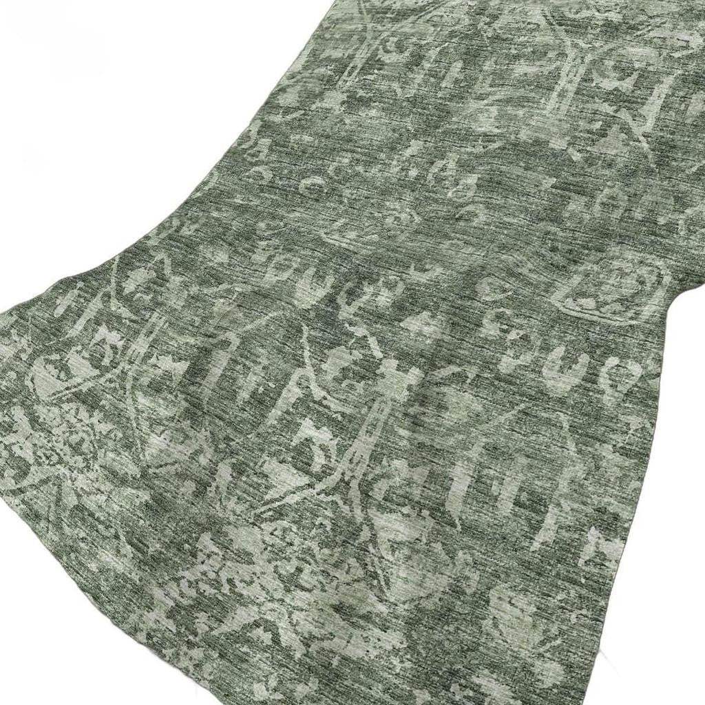 50" X 70" Green And Gray Damask Polyester Woven Plush Throw Blanket - HomeRoots - Flyclothing LLC
