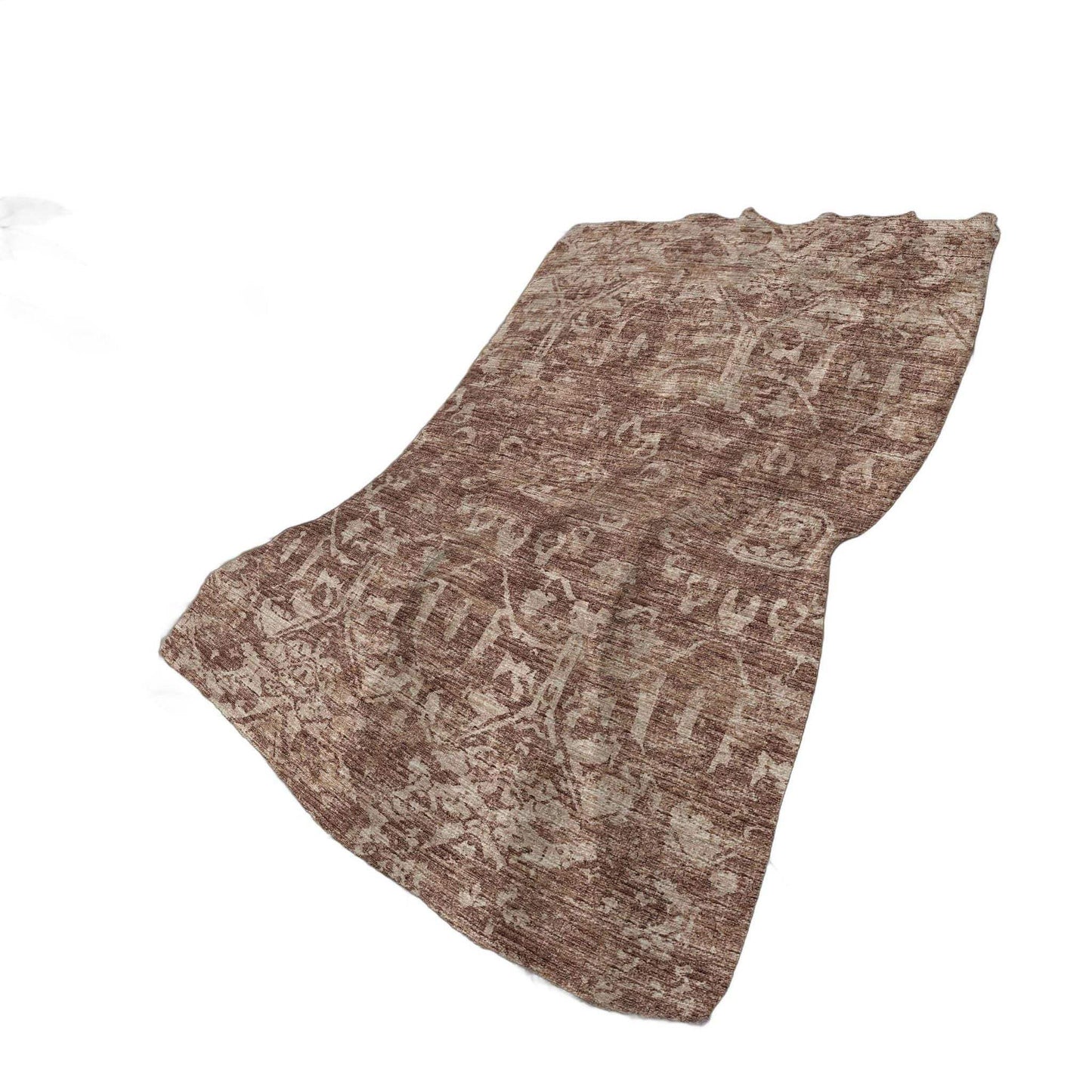 50" X 70" Chocolate And Beige Damask Polyester Woven Plush Throw Blanket - Homeroots - Flyclothing LLC