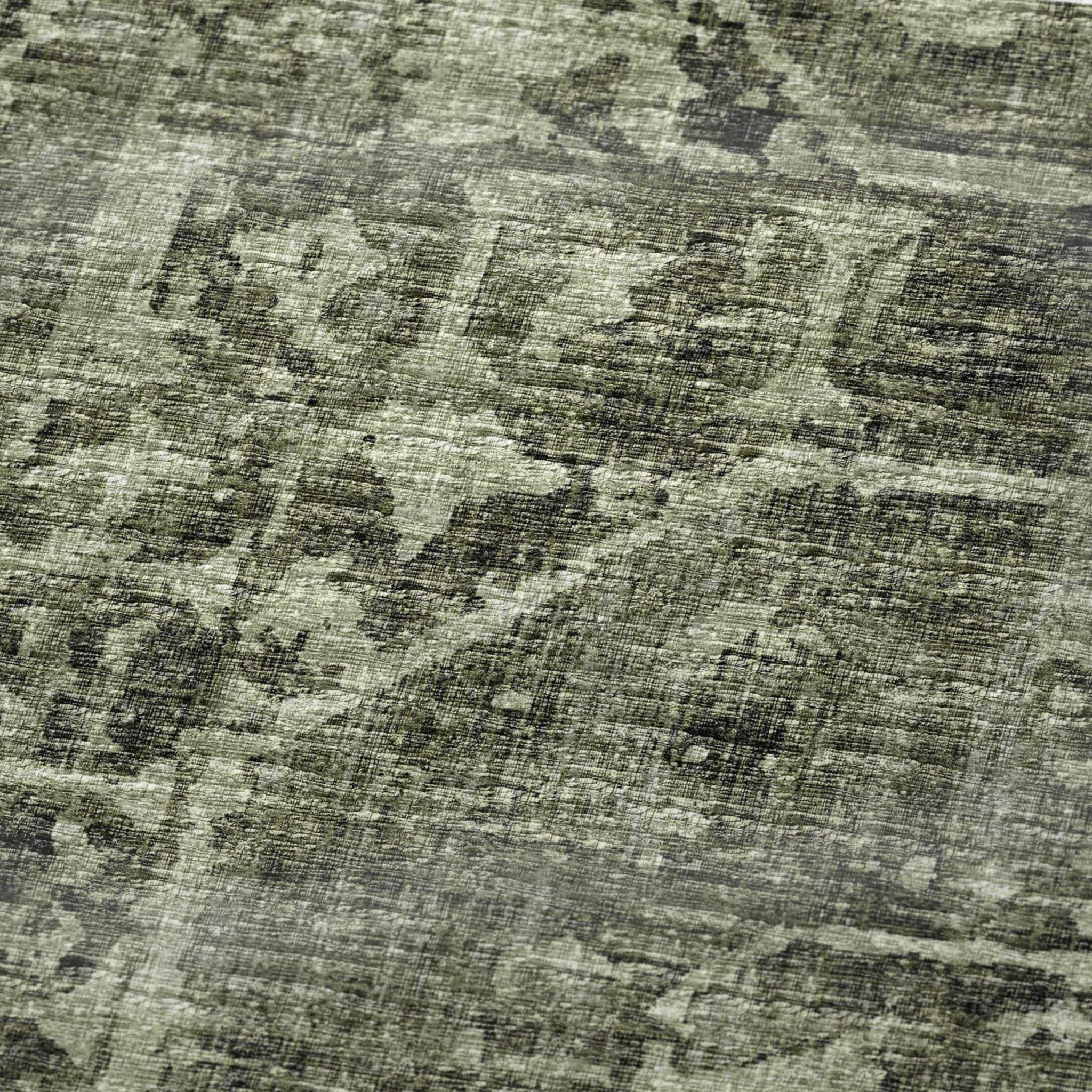 50" X 70" Olive Green And Beige Damask Polyester Woven Plush Throw Blanket - HomeRoots - Flyclothing LLC
