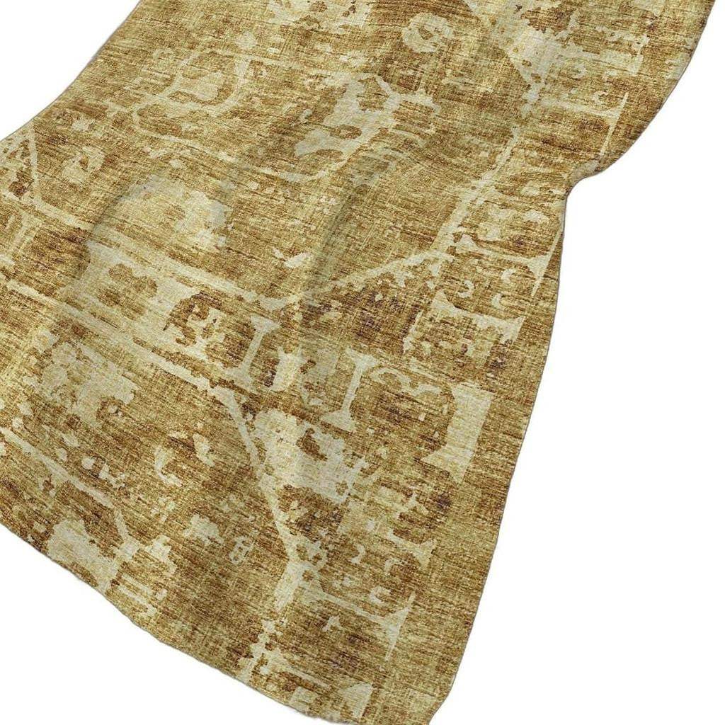 50" X 70" Beige And Tan Damask Polyester Woven Plush Throw Blanket - Homeroots - Flyclothing LLC