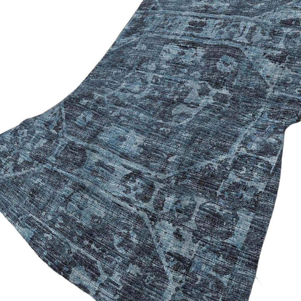 50" X 70" Navy Blue And Gray Damask Polyester Woven Plush Throw Blanket - Homeroots - Flyclothing LLC