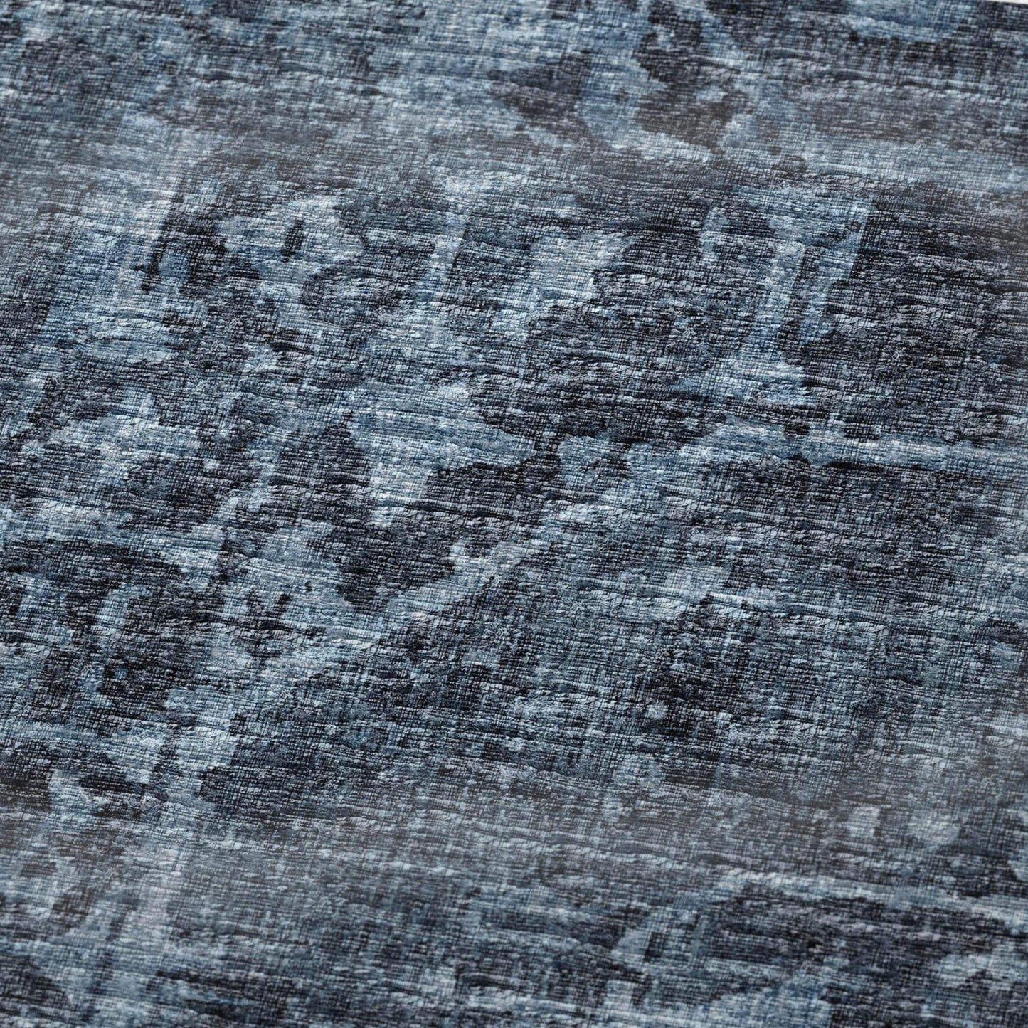 50" X 70" Navy Blue And Gray Damask Polyester Woven Plush Throw Blanket - HomeRoots - Flyclothing LLC