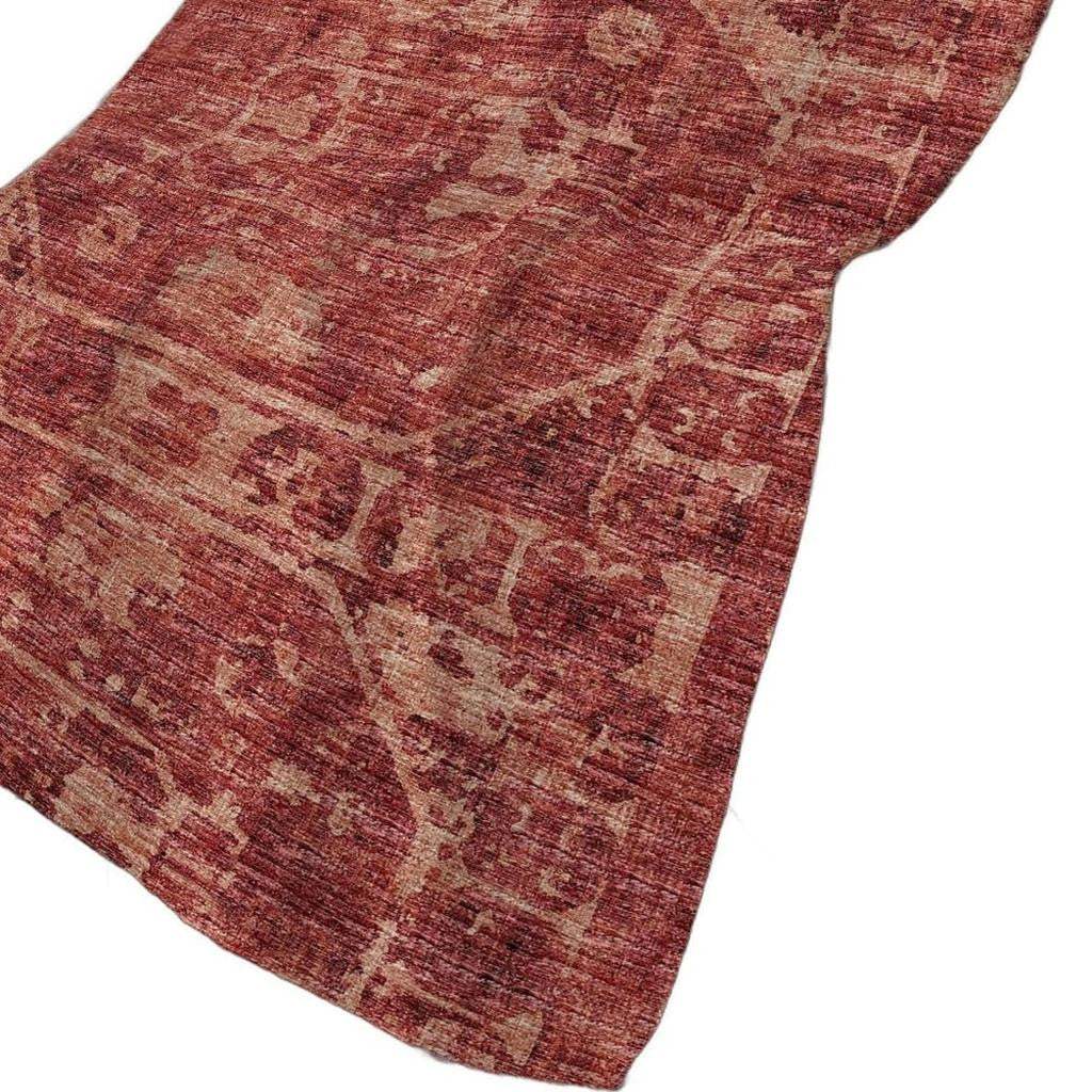 50" X 70" Red And Maroon Damask Polyester Woven Plush Throw Blanket - Homeroots - Flyclothing LLC