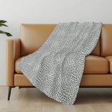 50" X 70" Gray And Ivory Leopard Microfiber Plush Throw Blanket - Homeroots - Flyclothing LLC