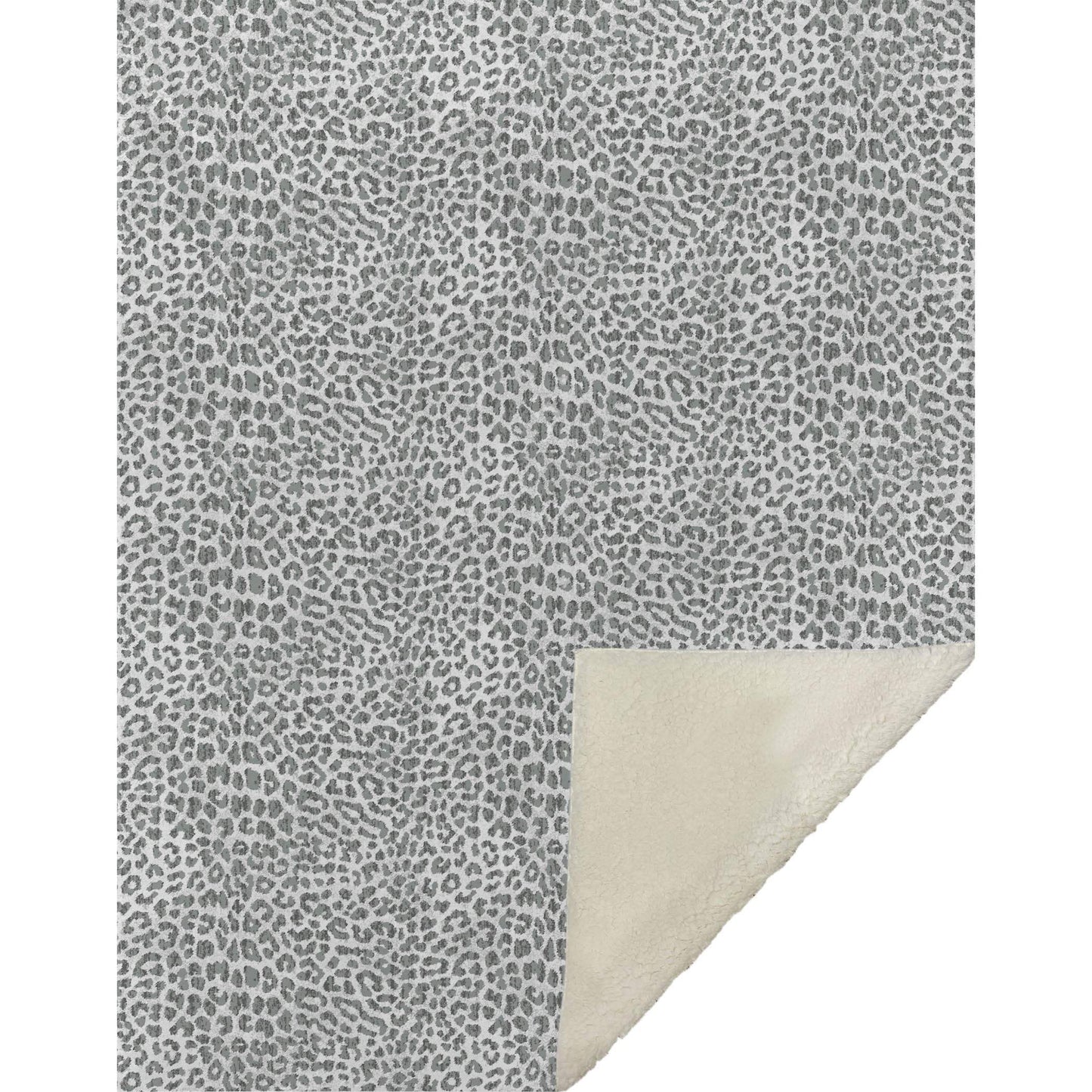 50" X 70" Gray And Ivory Leopard Microfiber Plush Throw Blanket - Homeroots - Flyclothing LLC
