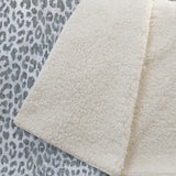 50" X 70" Gray And Ivory Leopard Microfiber Plush Throw Blanket - Homeroots - Flyclothing LLC