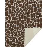 50" X 70" Coffee And Ivory Giraffe Microfiber Plush Throw Blanket - Homeroots - Flyclothing LLC