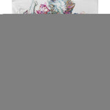 50" X 70" White Blue And Gold Abstract Microfiber Plush Throw Blanket - Homeroots - Flyclothing LLC