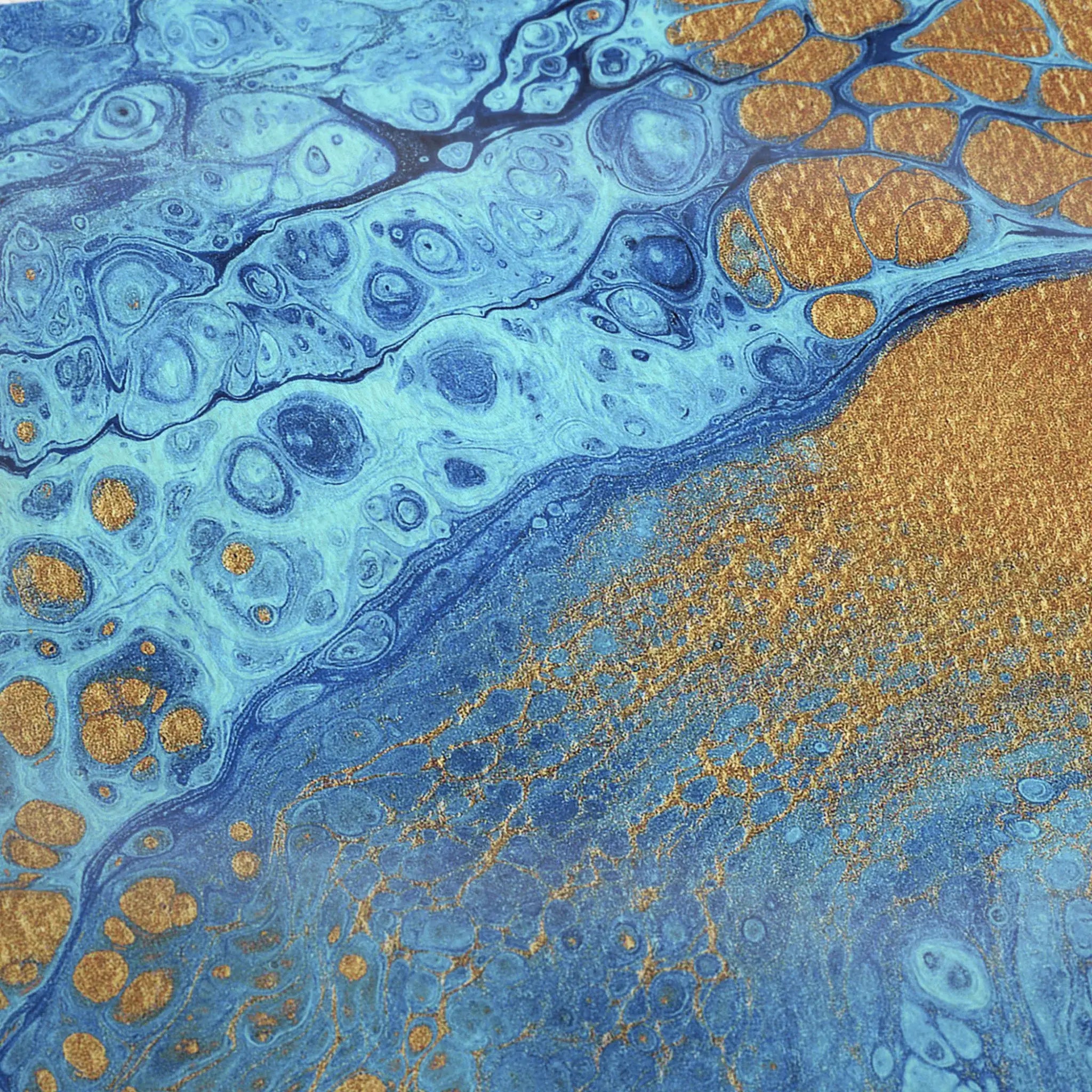 50" X 70" Cobalt And Copper Abstract Microfiber Plush Throw Blanket - Homeroots - Flyclothing LLC