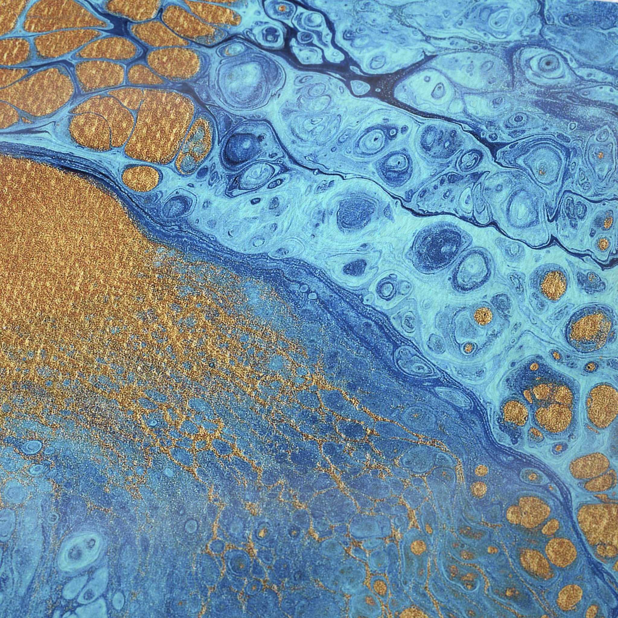 50" X 70" Cobalt And Copper Abstract Microfiber Plush Throw Blanket - Homeroots - Flyclothing LLC