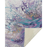 50" X 70" Purple Ivory And Teal Abstract Microfiber Plush Throw Blanket - Homeroots - Flyclothing LLC