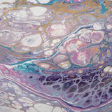 50" X 70" Purple Ivory And Teal Abstract Microfiber Plush Throw Blanket - Homeroots - Flyclothing LLC