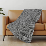50" X 70" Charcoal And Ivory Abstract Microfiber Plush Throw Blanket - Homeroots - Flyclothing LLC