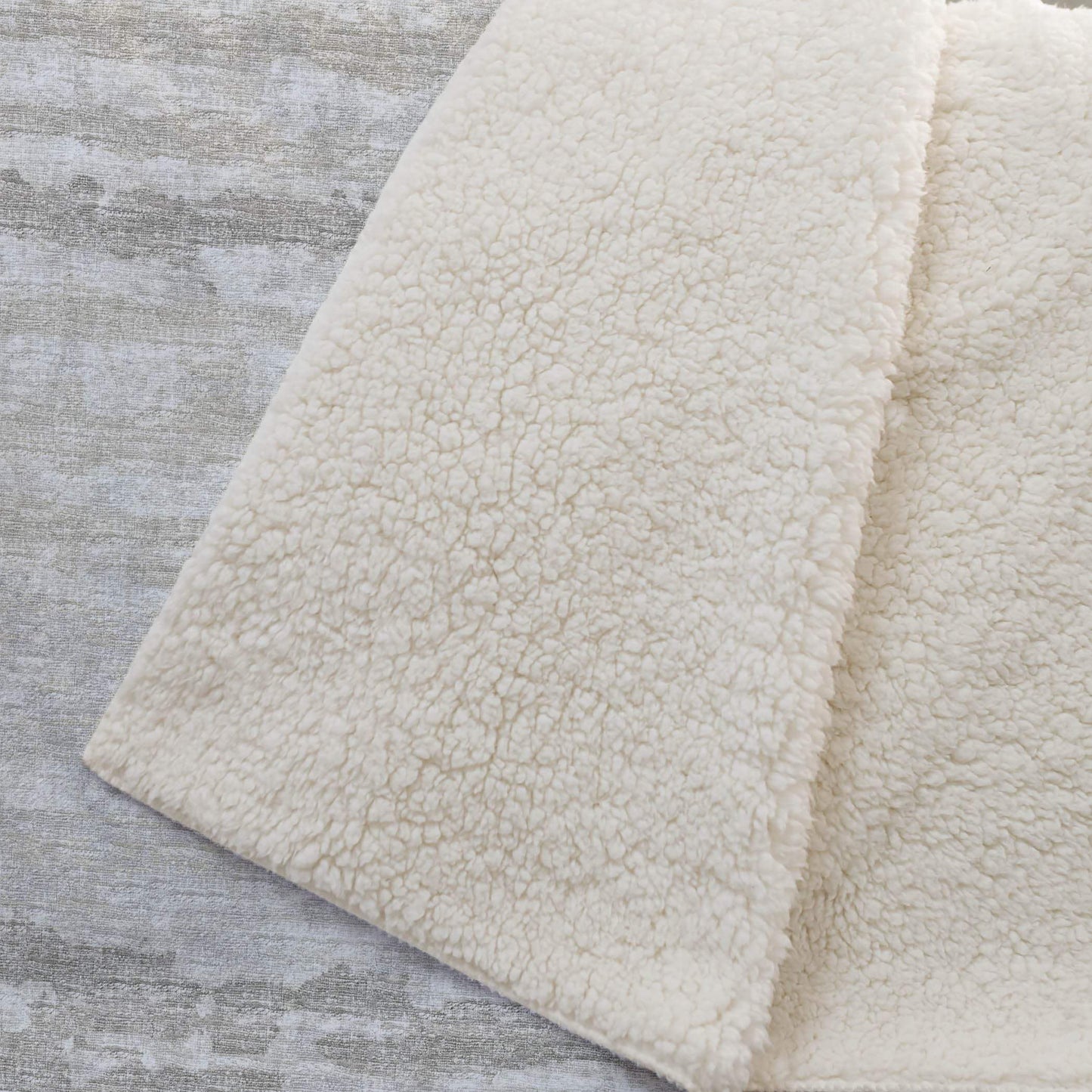50" X 70" Ivory And Taupe Striped Microfiber Plush Throw Blanket - Homeroots - Flyclothing LLC