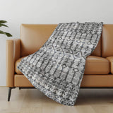 50" X 70" Charcoal And Gray Geometric Microfiber Plush Throw Blanket - Homeroots - Flyclothing LLC