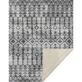 50" X 70" Charcoal And Gray Geometric Microfiber Plush Throw Blanket - Homeroots - Flyclothing LLC
