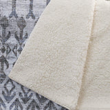 50" X 70" Charcoal And Gray Geometric Microfiber Plush Throw Blanket - Homeroots - Flyclothing LLC