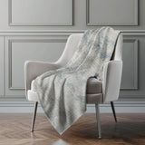 50" X 70" Linen And Gray Geometric Microfiber Plush Throw Blanket - Homeroots - Flyclothing LLC
