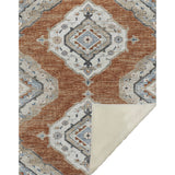 50" X 70" Rust Ivory And Blue Floral Microfiber Plush Throw Blanket - Homeroots - Flyclothing LLC