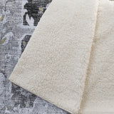 50" X 70" Charcoal Gold And Gray Floral Microfiber Plush Throw Blanket - Homeroots - Flyclothing LLC